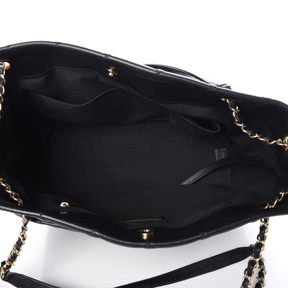 Chanel Caviar Quilted CC Timeless Soft Tote Black 5 of 10