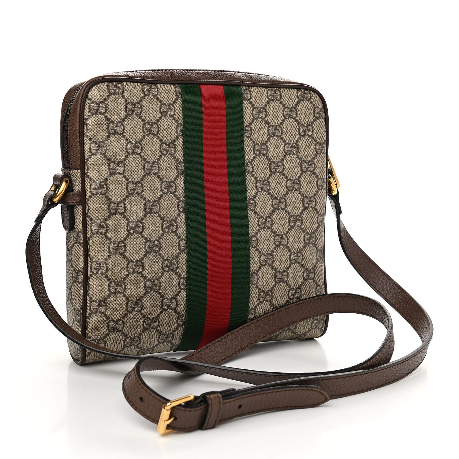 Gucci GG Supreme Monogram Web Small Ophidia Messenger Bag Brown 3 of 15