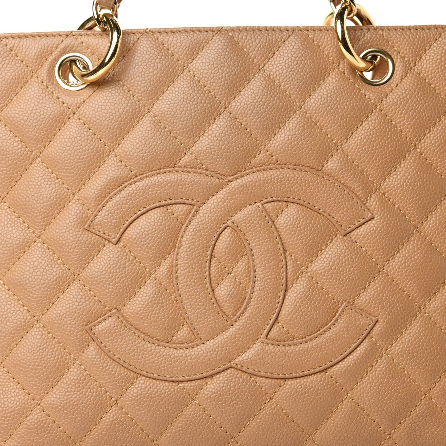 Chanel Caviar Quilted Grand Shopping Tote GST Beige 17 of 17