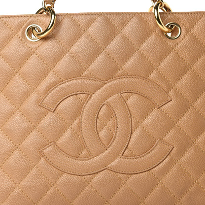 Chanel Caviar Quilted Grand Shopping Tote GST Beige 17 of 17