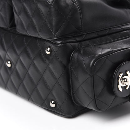 Chanel Calfskin Quilted Small Cambon Multipocket Reporter Black 7 of 10