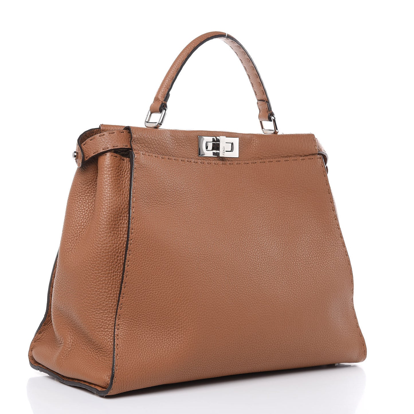 Cuoio Romano Selleria Bi-Color Large Peekaboo Iconic Satchel Mou Deserto