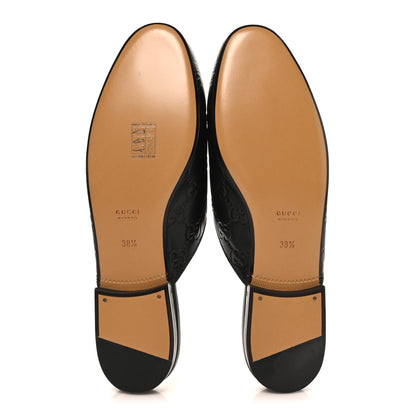 Gucci Glamour Calfskin Guccissima Womens Princetown Slippers 38.5 Black 6 of 9