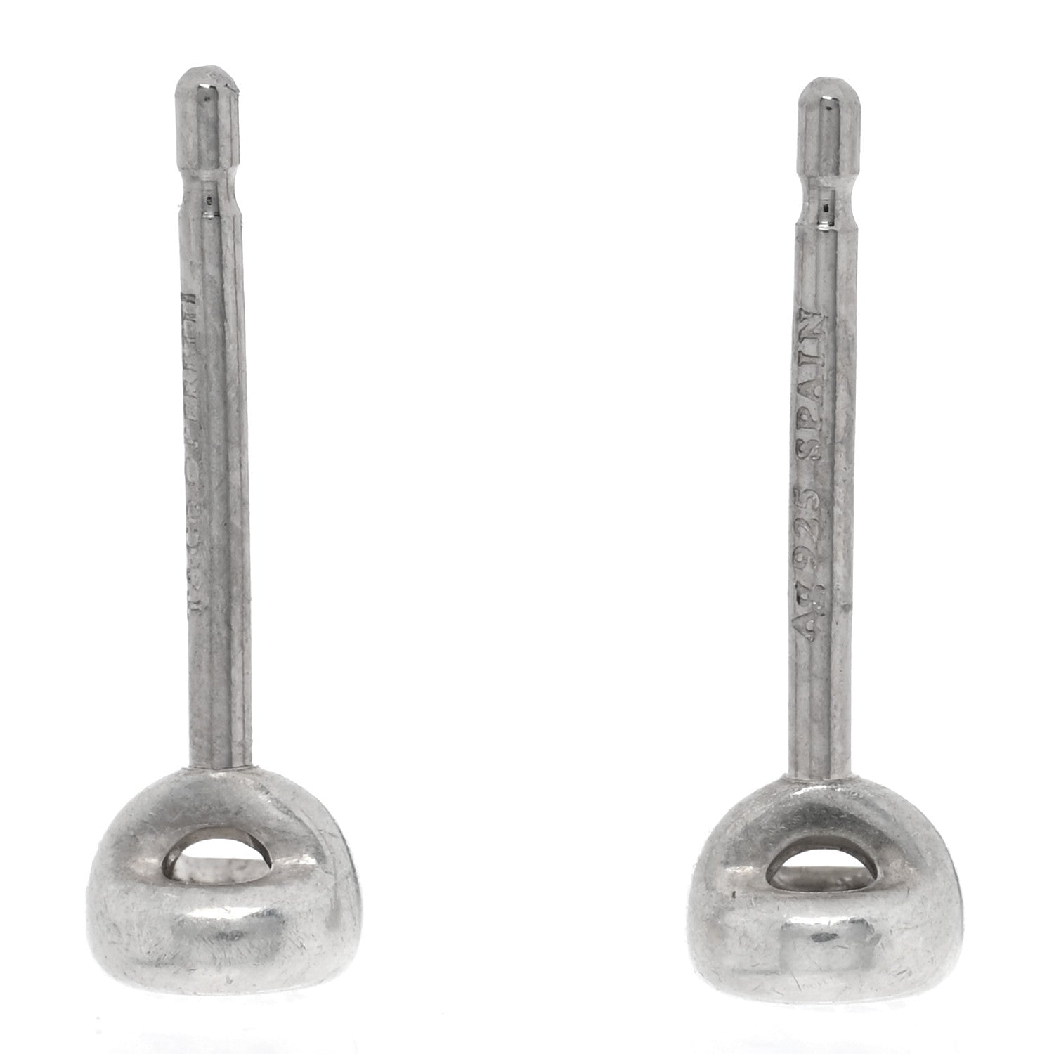 Tiffany Sterling Silver Diamond .06ctw Elsa Peretti Diamonds By The Yard Earrings 3 of 4