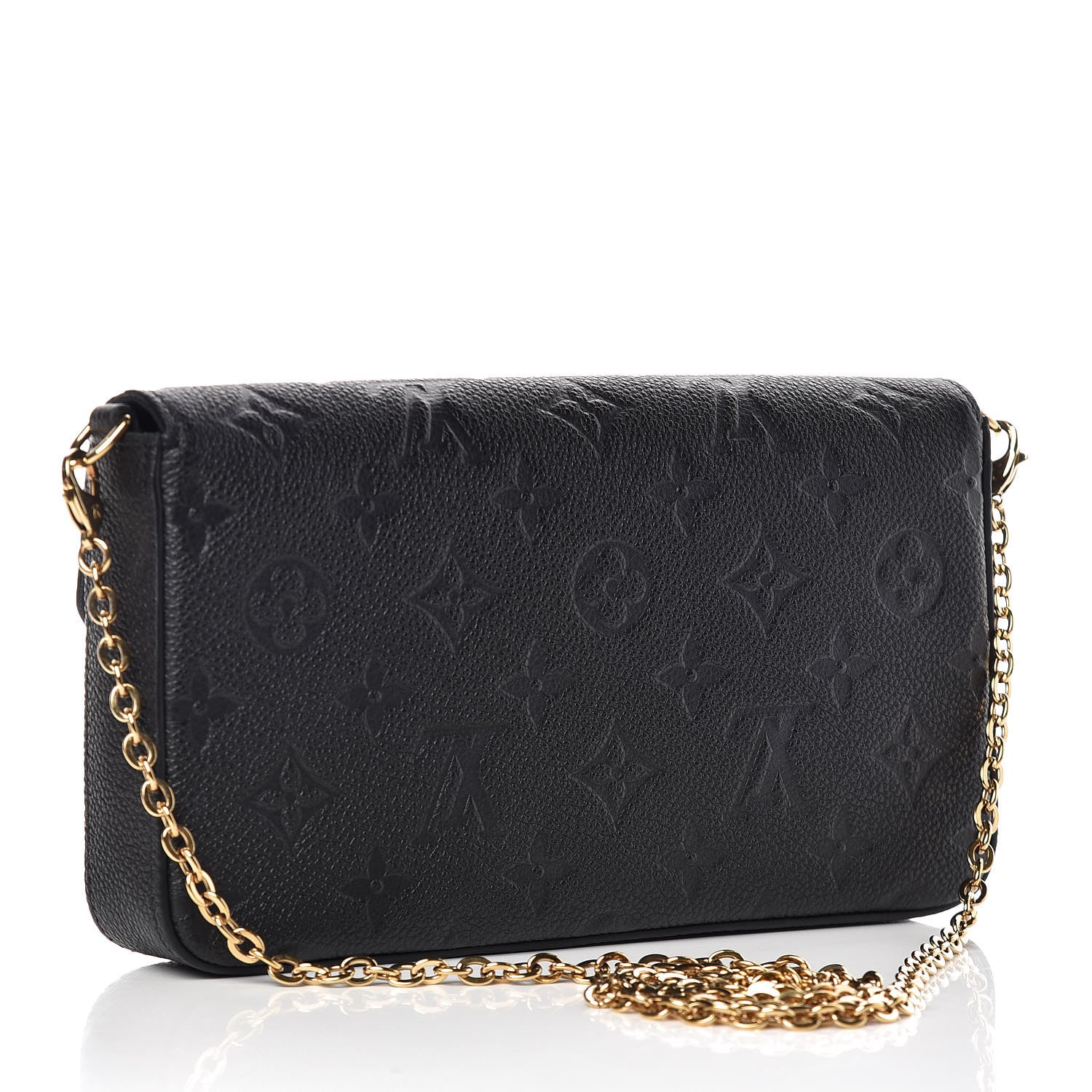 Louis Vuitton Empreinte Pochette Felicie Chain Wallet Black 3 of 11