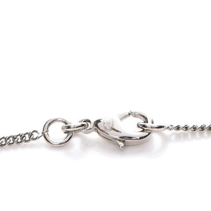 Chanel Crystal Timeless CC Necklace Silver 4 of 5