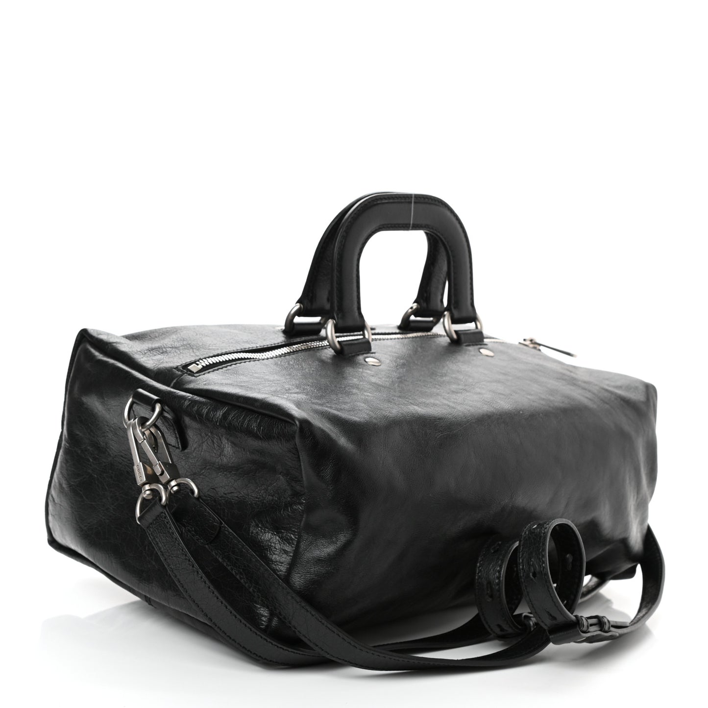 Fluffy Calfskin Morpheus Convertible Backpack Black