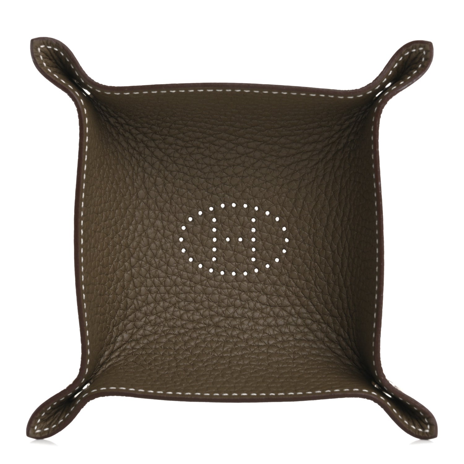 Hermes Taurillon Clemence Mini Mises et Relances Change Tray Etoupe 1 of 7