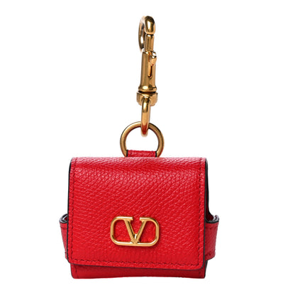 Valentino Garavani Grainy Calfskin Vlogo Airpods Case Rouge Pur 1 of 10