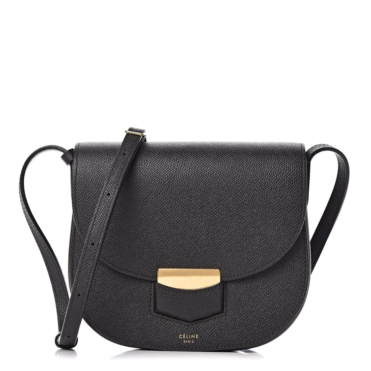 Grained Calfskin Small Trotteur Black