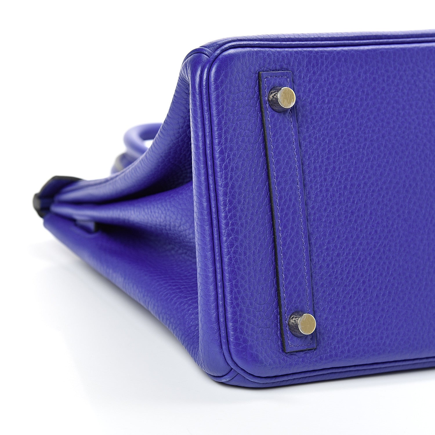 Hermes Taurillon Clemence Birkin 30 Bleu Electrique 8 of 12