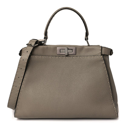 Fendi Cuoio Romano Selleria Medium Peekaboo Iconic Satchel Corda 1 of 8