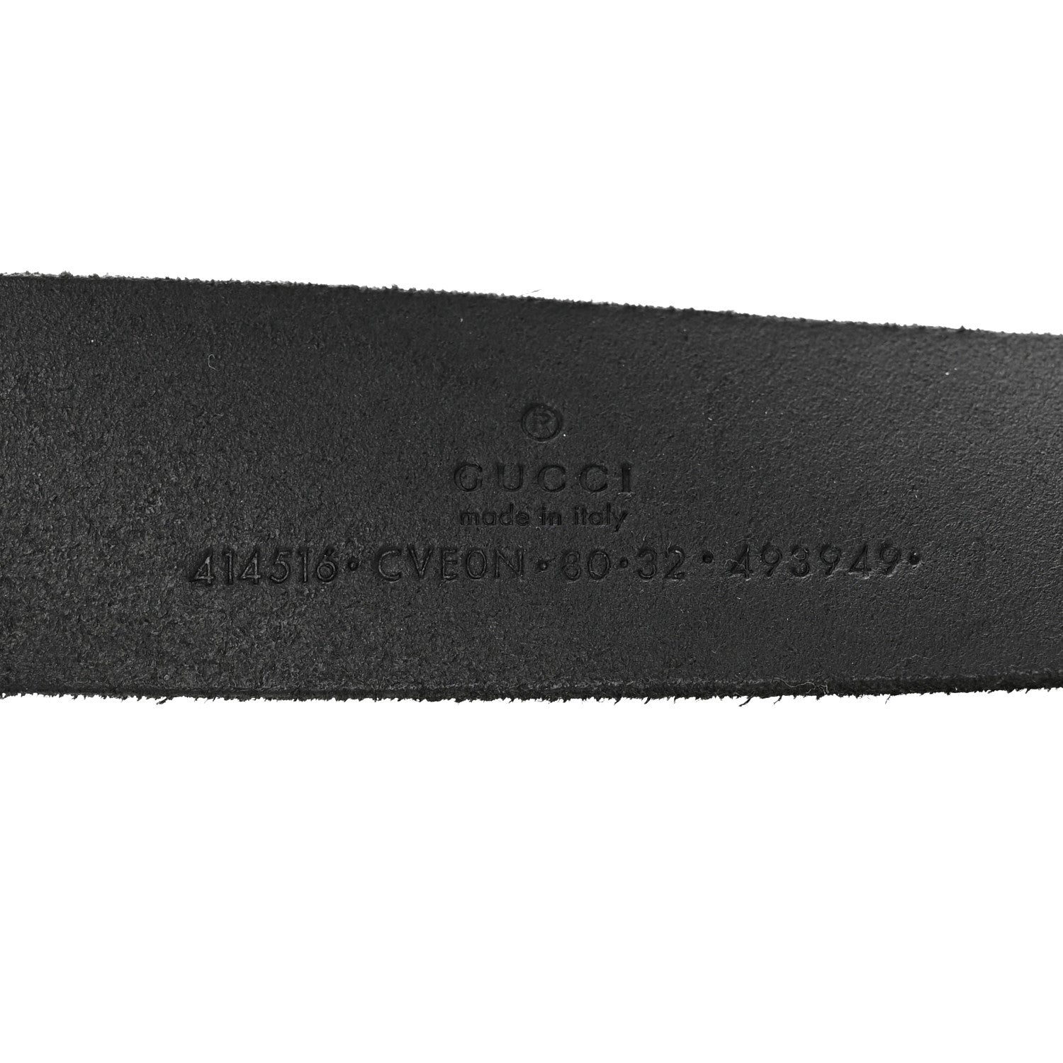 Gucci Cuoio Toscano Nickel Double G 30mm Belt 80 32 Black 5 of 5