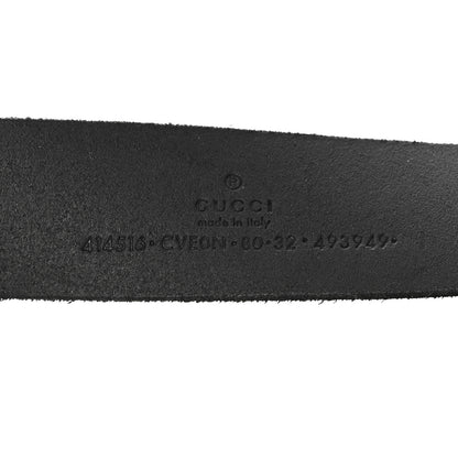 Gucci Cuoio Toscano Nickel Double G 30mm Belt 80 32 Black 5 of 5