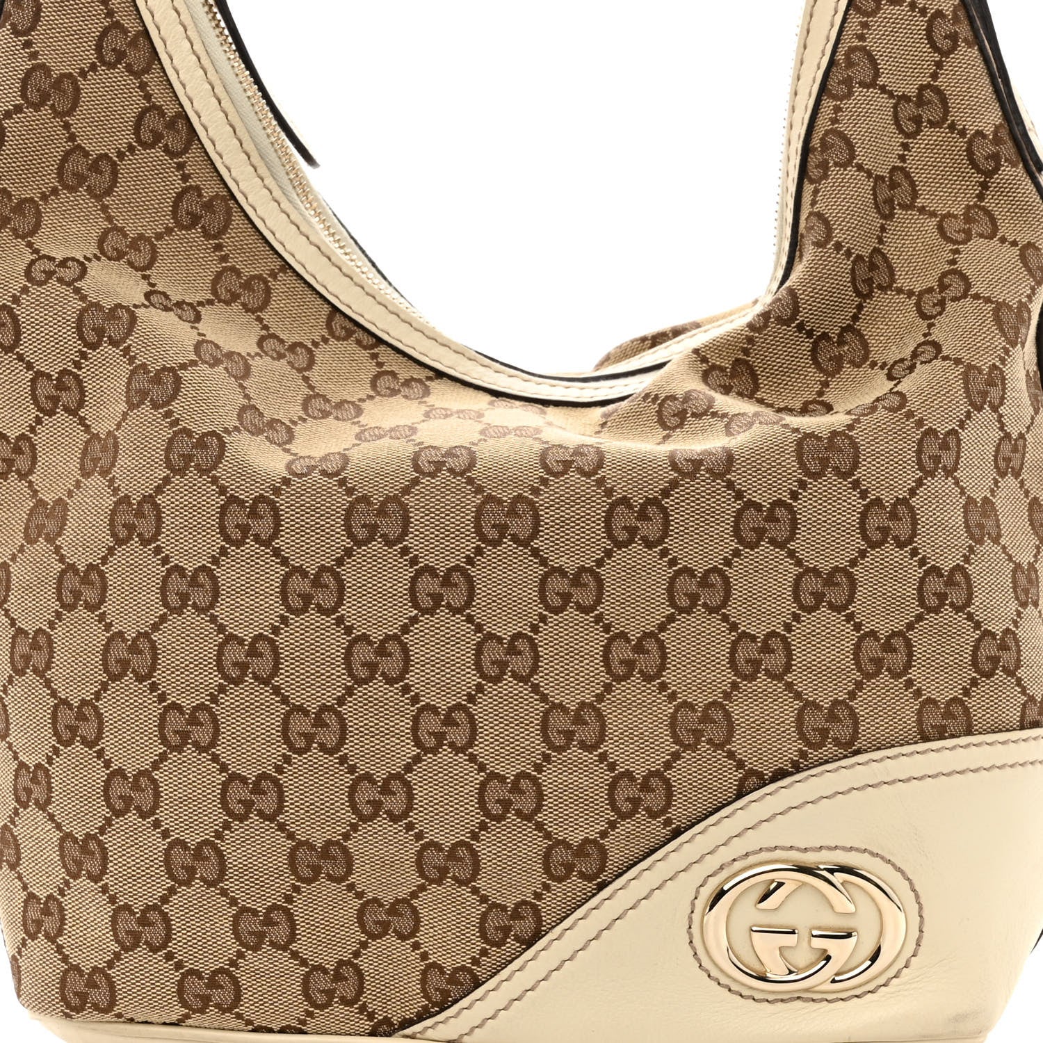Gucci Monogram Medium New Britt Hobo Off White 7 of 11