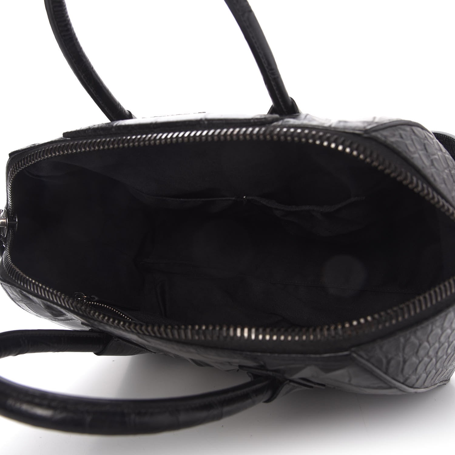 Givenchy Calfskin Crocodile Embossed 3D Stud Medium Antigona Black 5 of 10