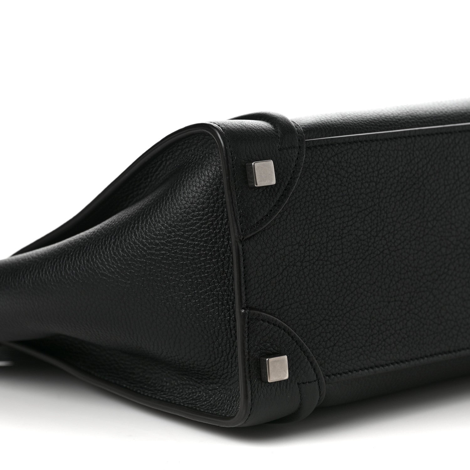 Celine Drummed Calfskin Micro Luggage Black 8 of 9