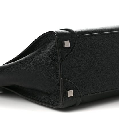 Celine Drummed Calfskin Micro Luggage Black 8 of 9