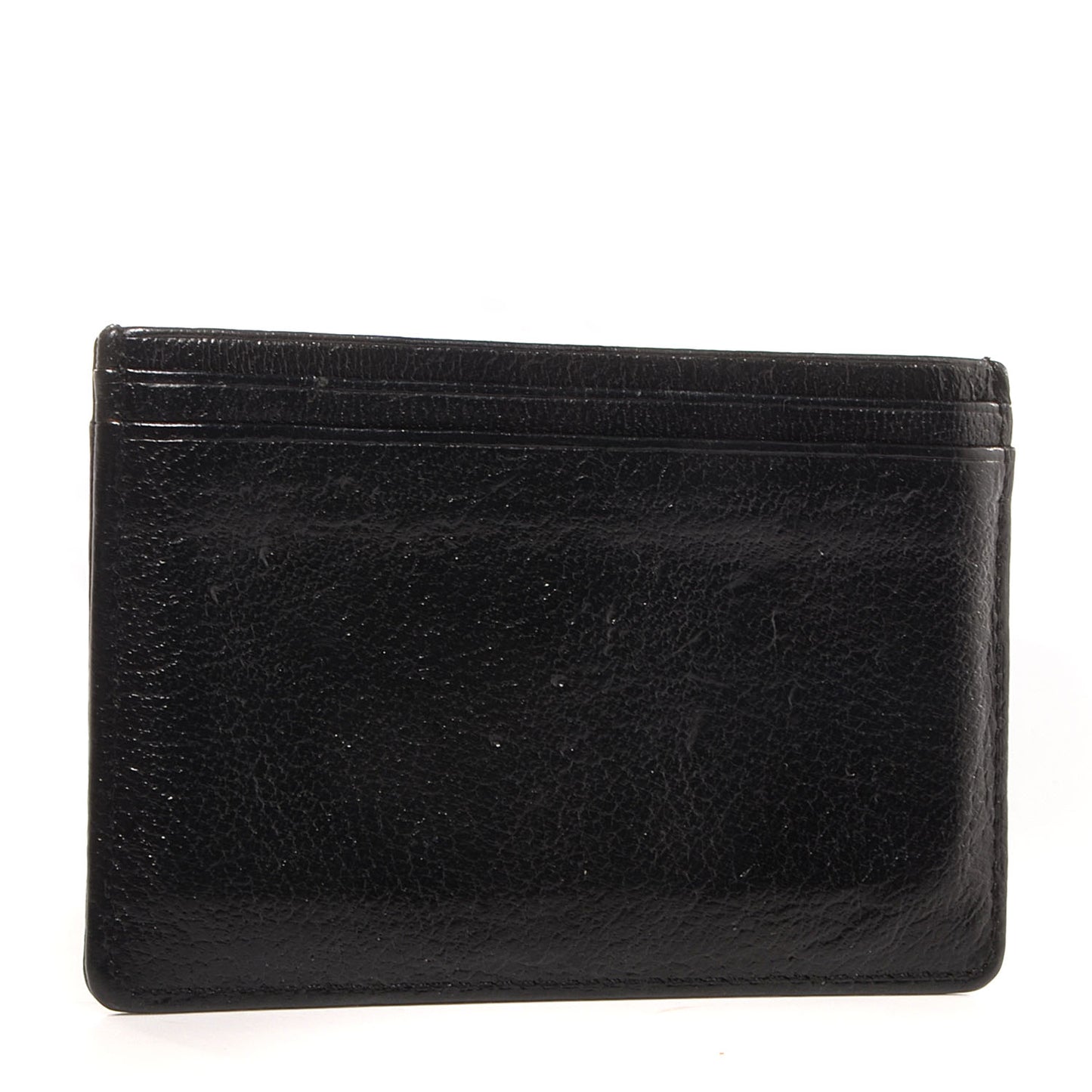 Leather CC Card Holder Case Black