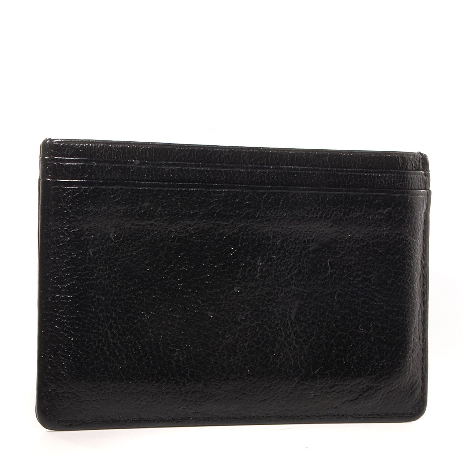Chanel Leather CC Card Holder Case Black 3 of 8