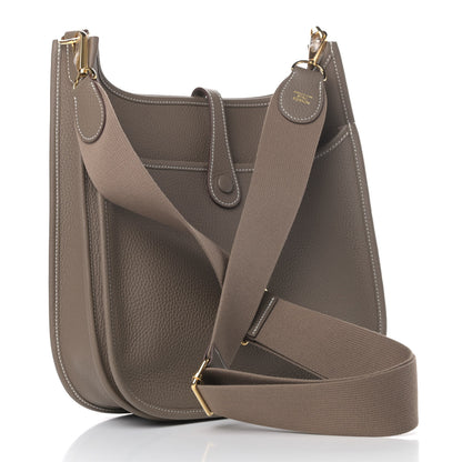 Hermes Taurillon Clemence Evelyne III PM Etoupe 2 of 4