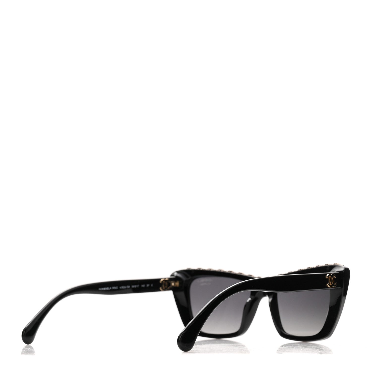 Chanel Acetate Polarized Butterfly Sunglasses 5540 Black 4 of 9