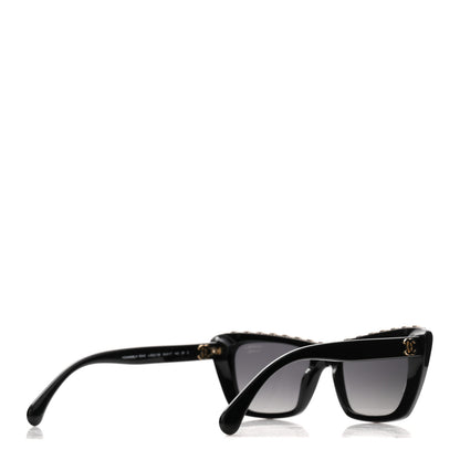 Chanel Acetate Polarized Butterfly Sunglasses 5540 Black 4 of 9