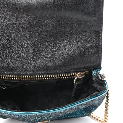 Jimmy Choo Lame Glitter Mini Ruby Chain Crossbody Blue 5 of 9