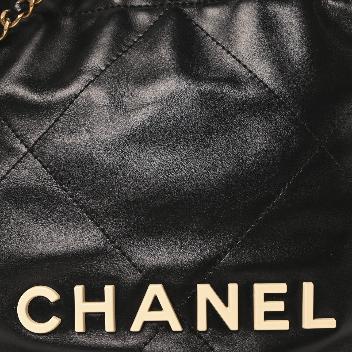 Chanel Shiny Calfskin Quilted Mini Chanel 22 Black White 8 of 10
