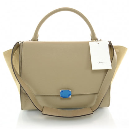 Celine Calfskin Suede Small Trapeze Dune 1 of 8
