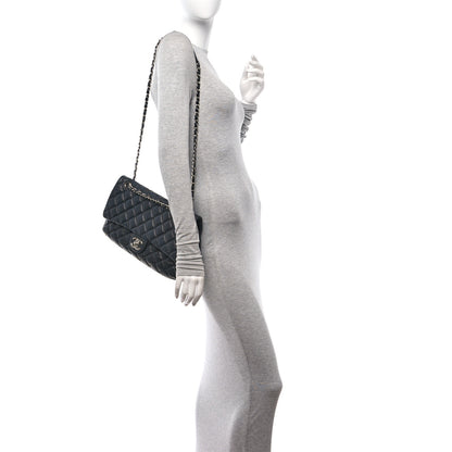 Chanel Caviar Quilted Jumbo Easy Flap Black 2 of 13
