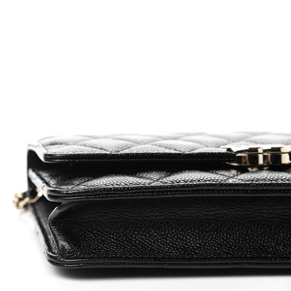 Chanel Caviar Quilted Wallet On Chain WOC Black 5 of 9