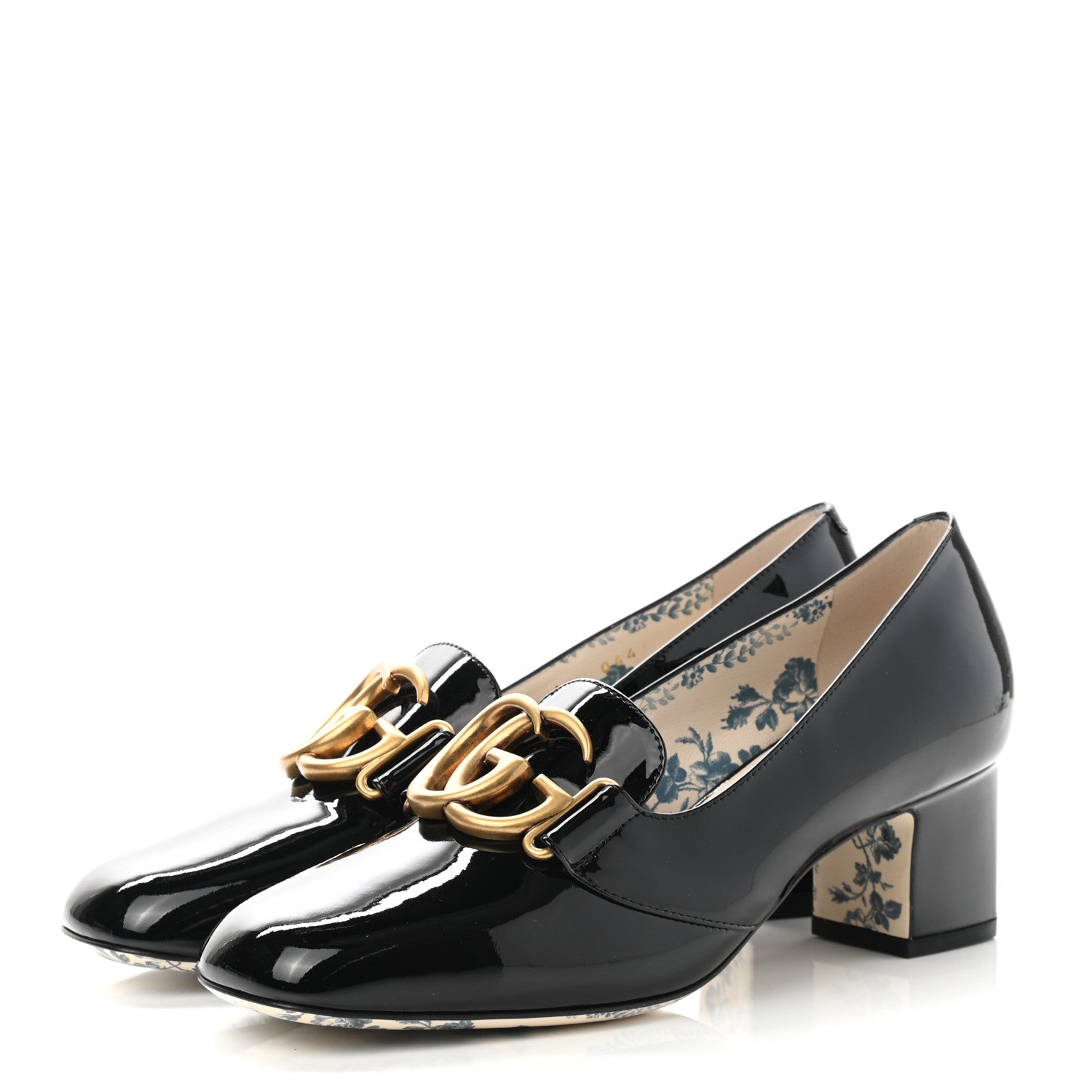 Gucci Vernice GG Victoire 55mm Loafer Pumps 37.5 Black 3 of 8
