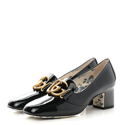Gucci Vernice GG Victoire 55mm Loafer Pumps 37.5 Black 3 of 8