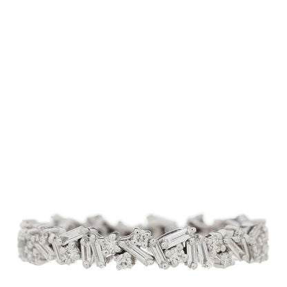 Suzanne Kalan 18K White Gold Fireworks Icon Eternity Ring Diamond Ring 52 6 1 of 5