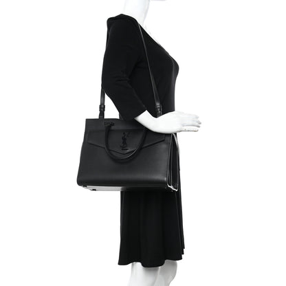 Saint Laurent Grain De Poudre Medium Uptown Tote Black 2 of 10