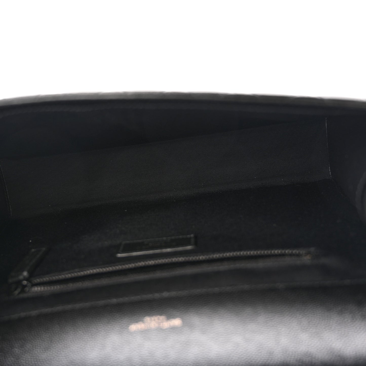 Grain De Poudre Textured Mixed Matelasse Large Triquilt Monogram Monochrome Satchel Black