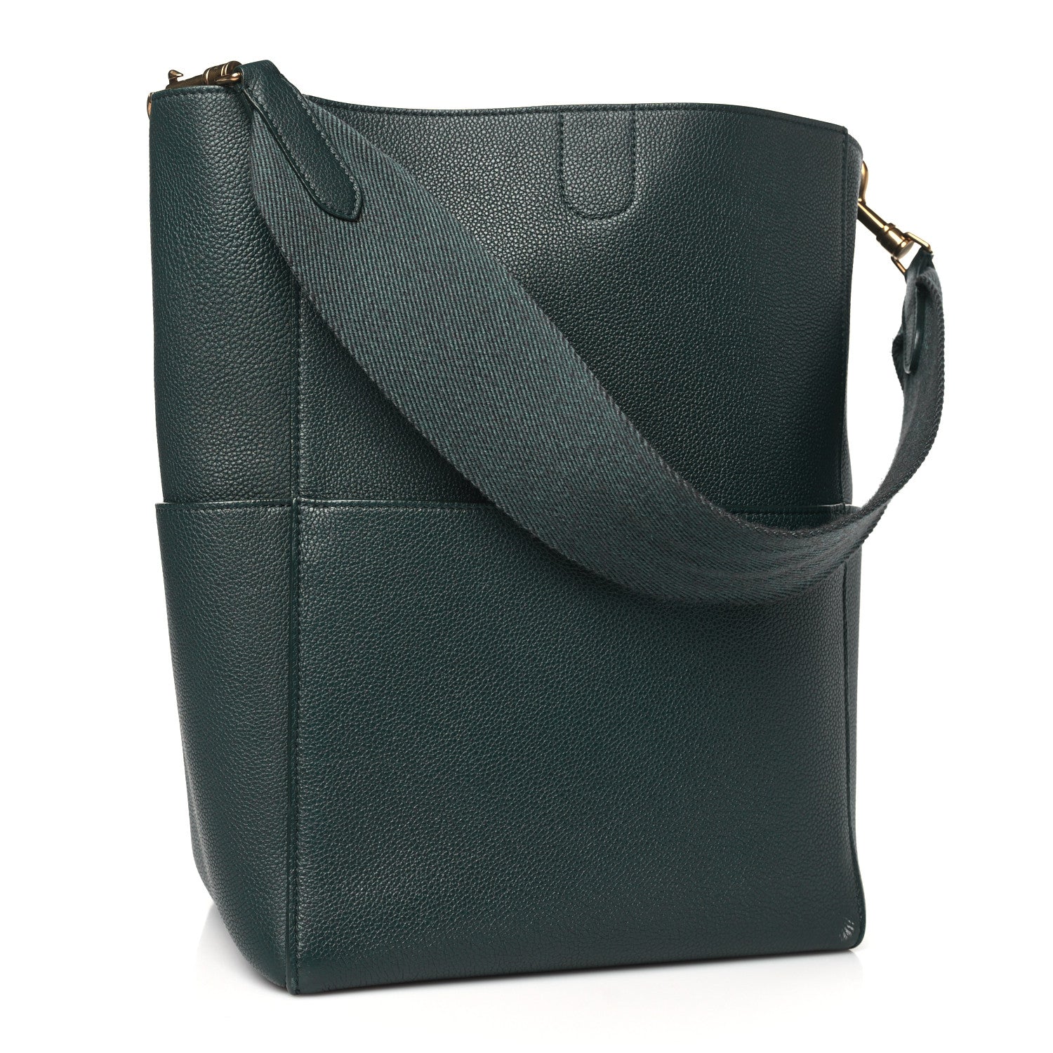 Celine Soft Grained Calfskin Sangle Bucket Bag Amazone 3 of 14