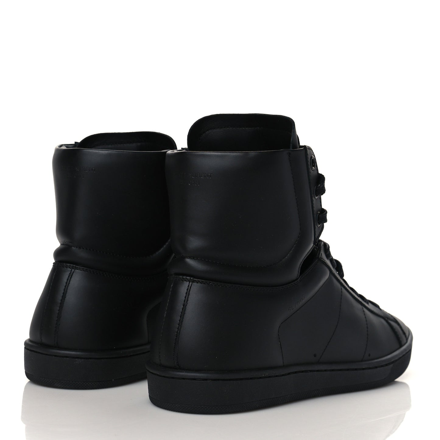 Calfskin Mens Court Classic SL/01H High Top Sneakers 39 Black