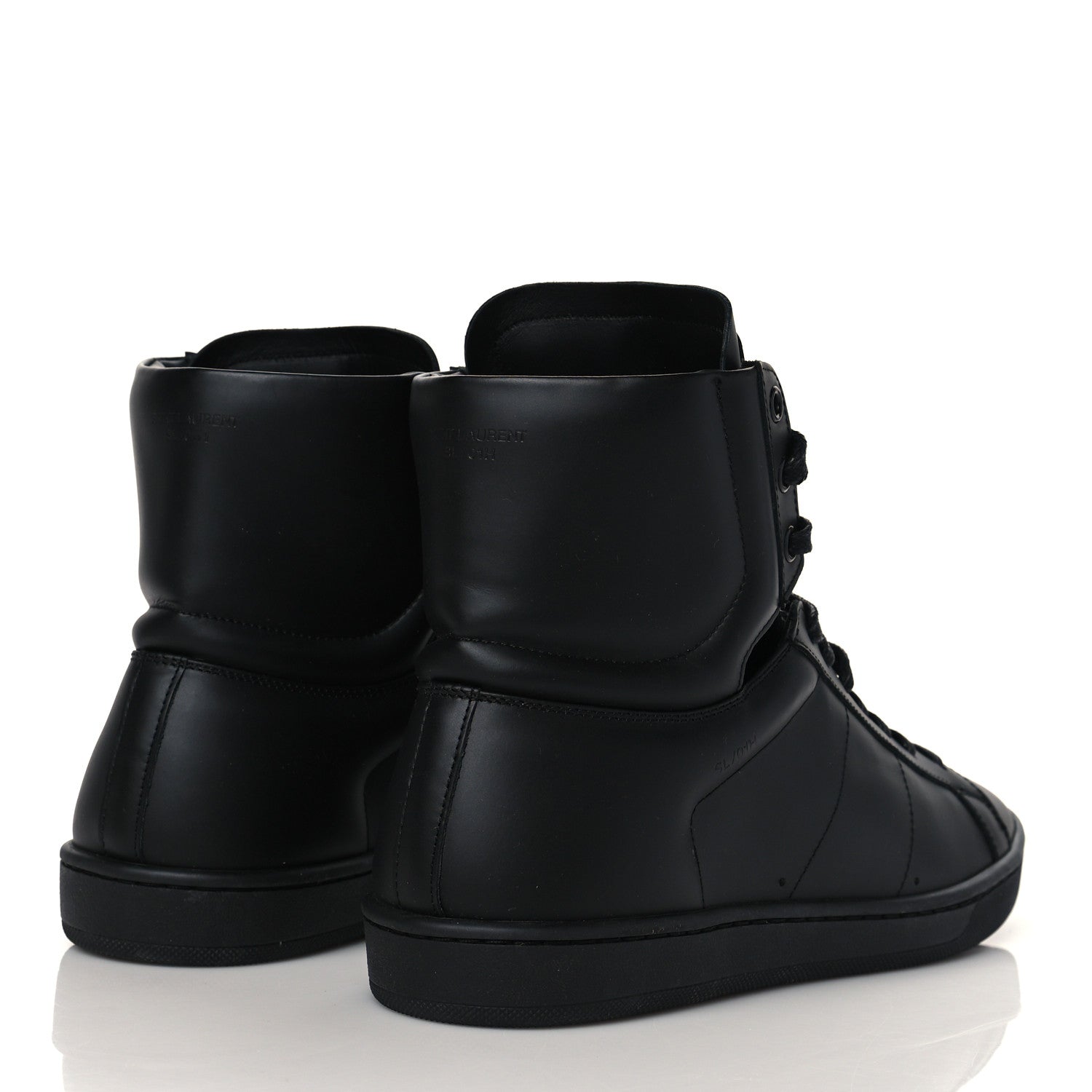 Saint Laurent Calfskin Mens Court Classic SL/01H High Top Sneakers 39 Black 4 of 9