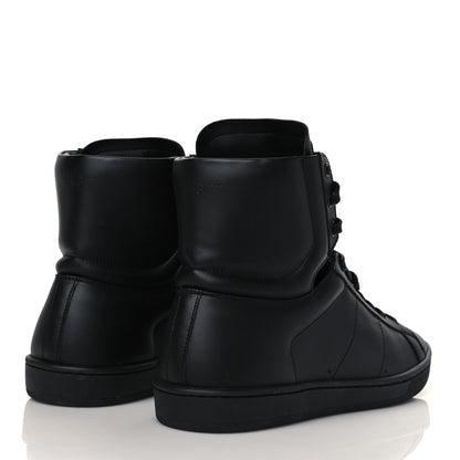 Saint Laurent Calfskin Mens Court Classic SL/01H High Top Sneakers 39 Black 4 of 9