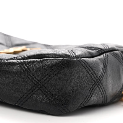 Saint Laurent Grained Lambskin Quilted Mini Becky Double Zip Bag Black 11 of 13