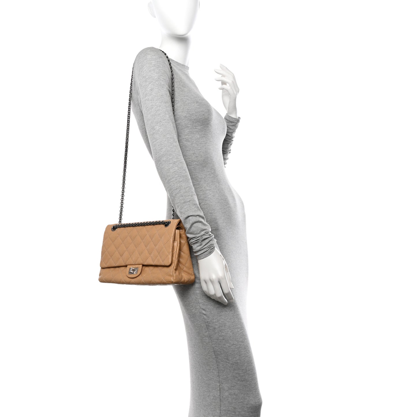 Caviar Quilted 2.55 Reissue 226 Flap Beige