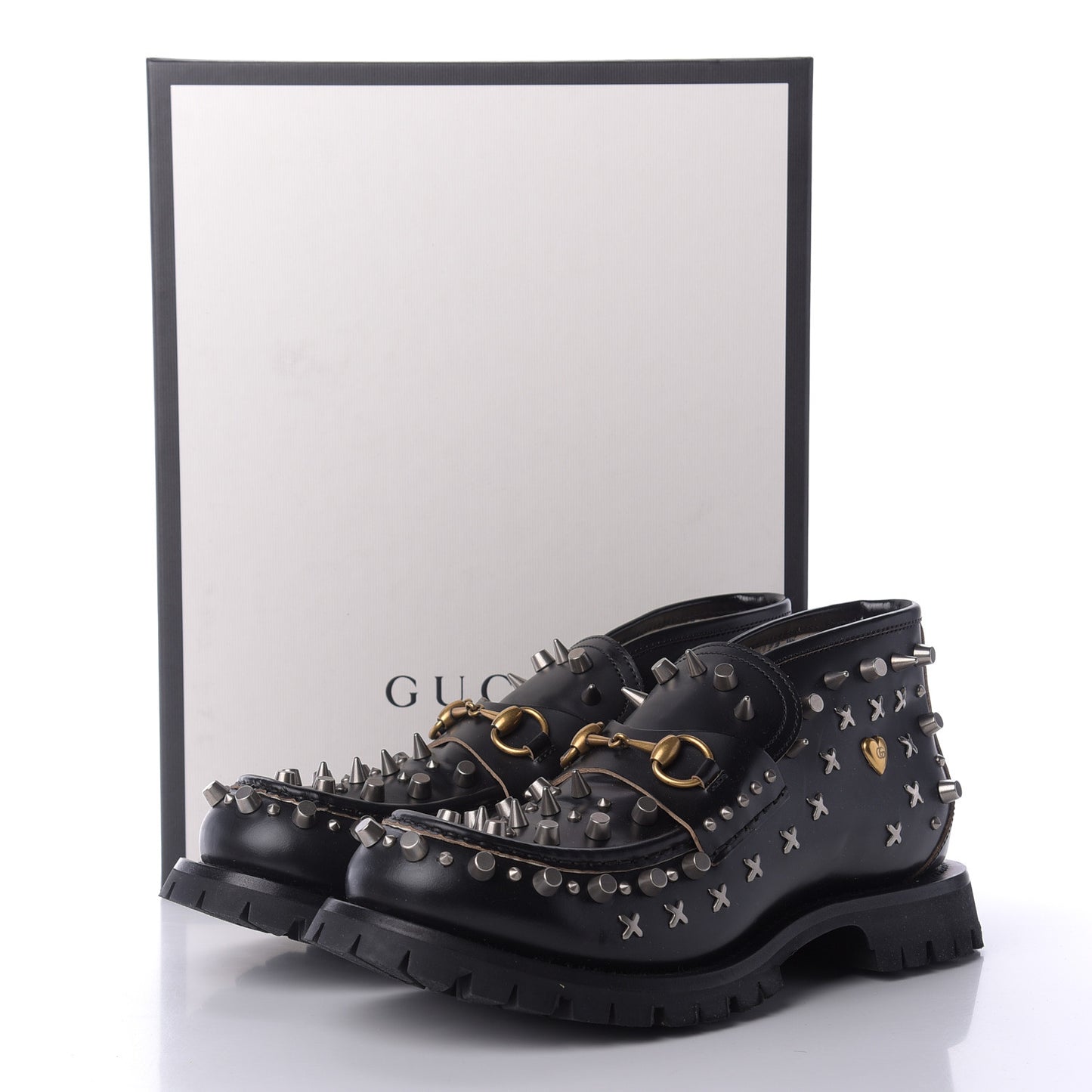 Cordovan Lux Studded Mens Harald Horsebit Ankle Boots 10 Black