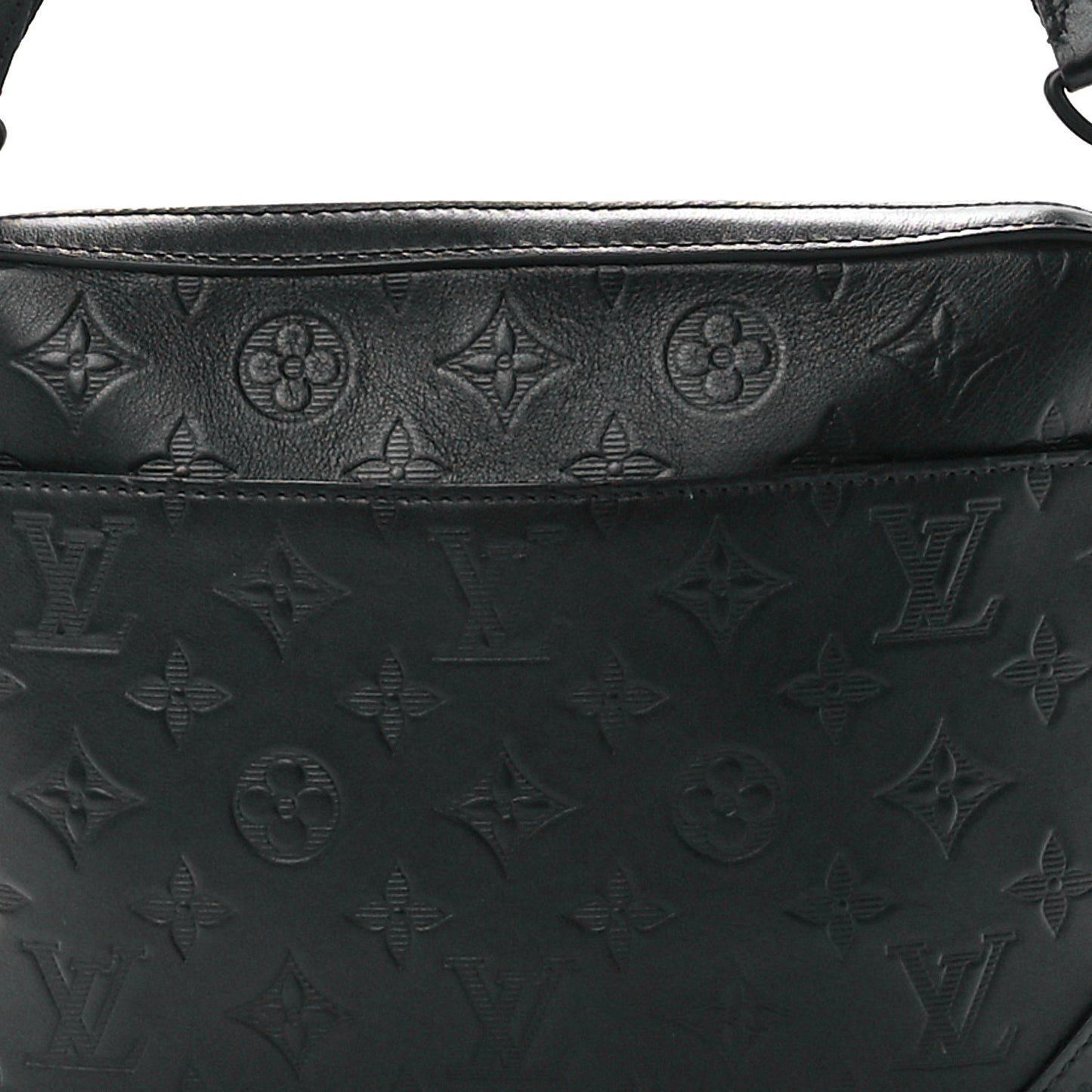 Calfskin Monogram Shadow Duo Messenger Black