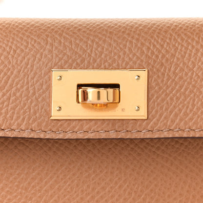 Hermes Swift Epsom Pocket Kelly Shoulder Strap Alezan Biscuit 6 of 7