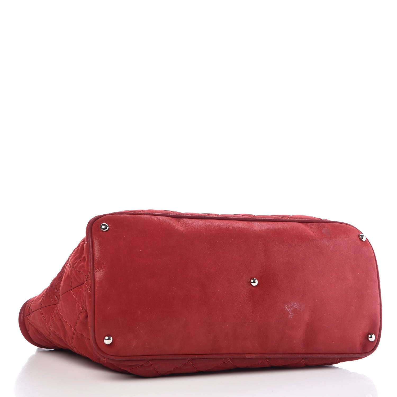 Chanel Iridescent Calfskin Quilted Small Sea Hit Tote Red 5 of 17