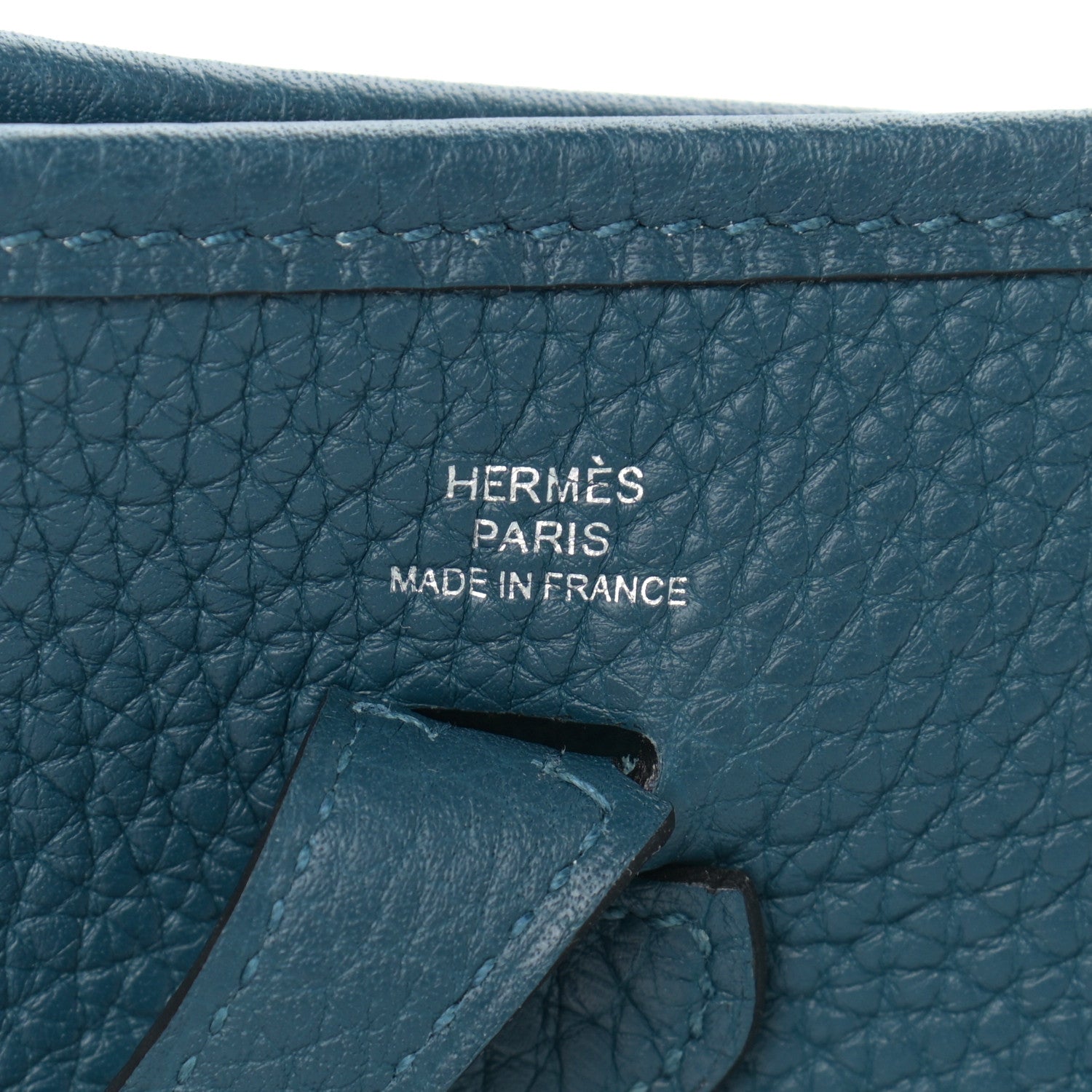 Hermes Taurillon Clemence Amazone Evelyne TPM Colvert Bleu Atoll 6 of 9