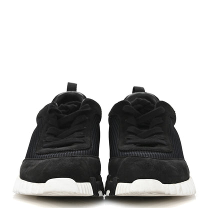 Hermes Technical Mesh Suede Goatskin Bouncing Sneakers 38.5 Black 3 of 12