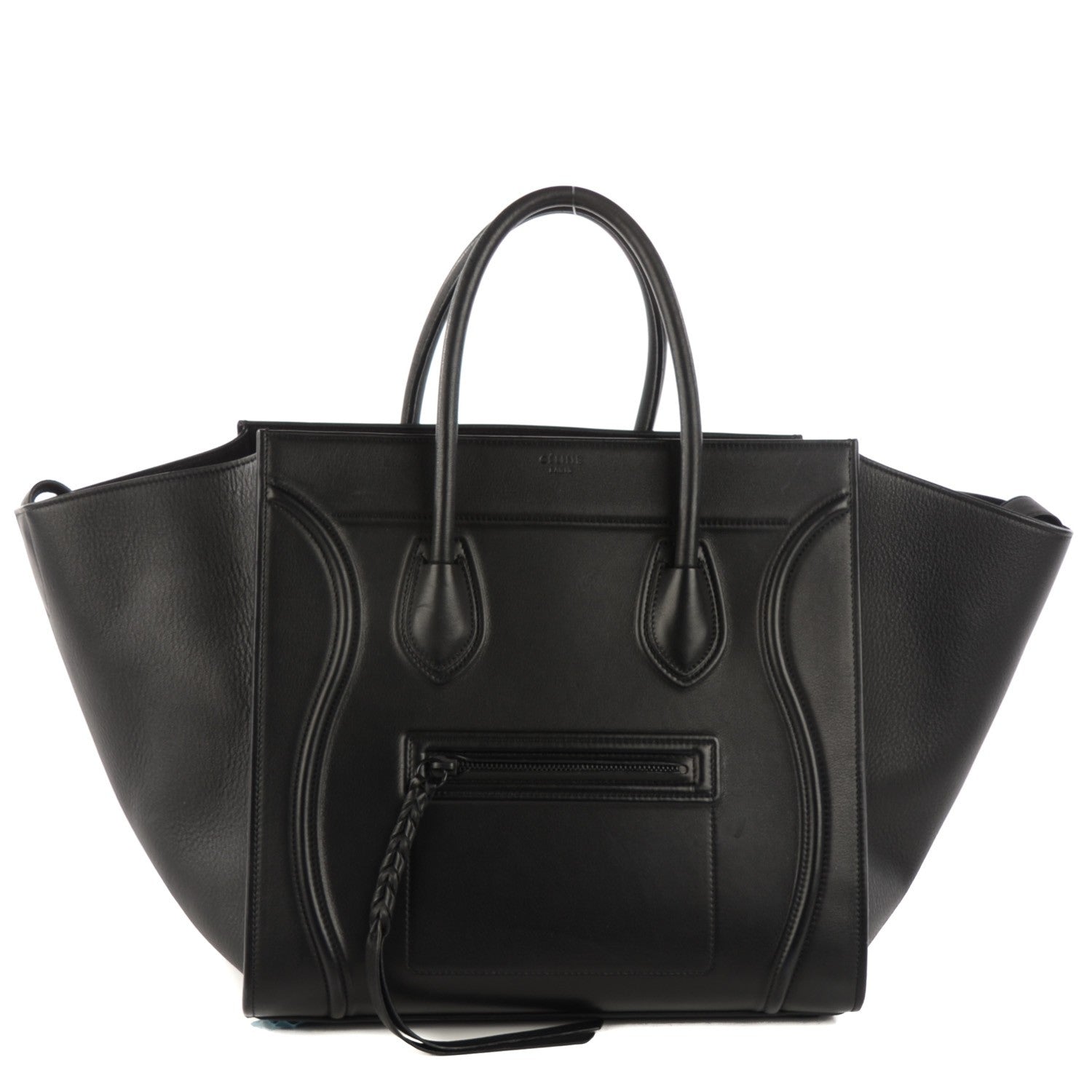 Celine Supple Calfskin Medium Phantom Luggage Black 1 of 9